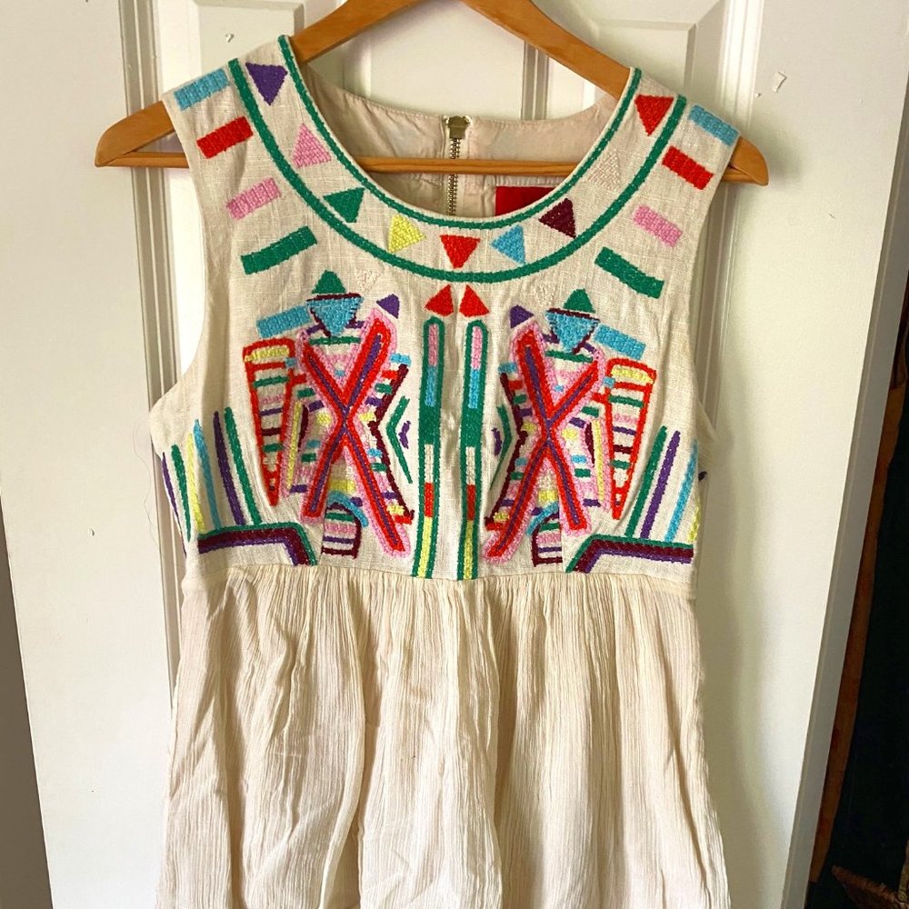 Vintage Embroidered Multicolored Mini